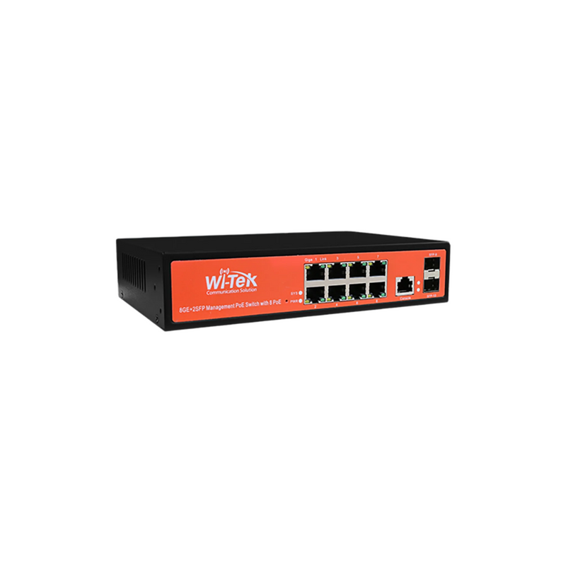 Wi-Tek 8 Port 24-48V Gigabit Managed PoE Switch 150W