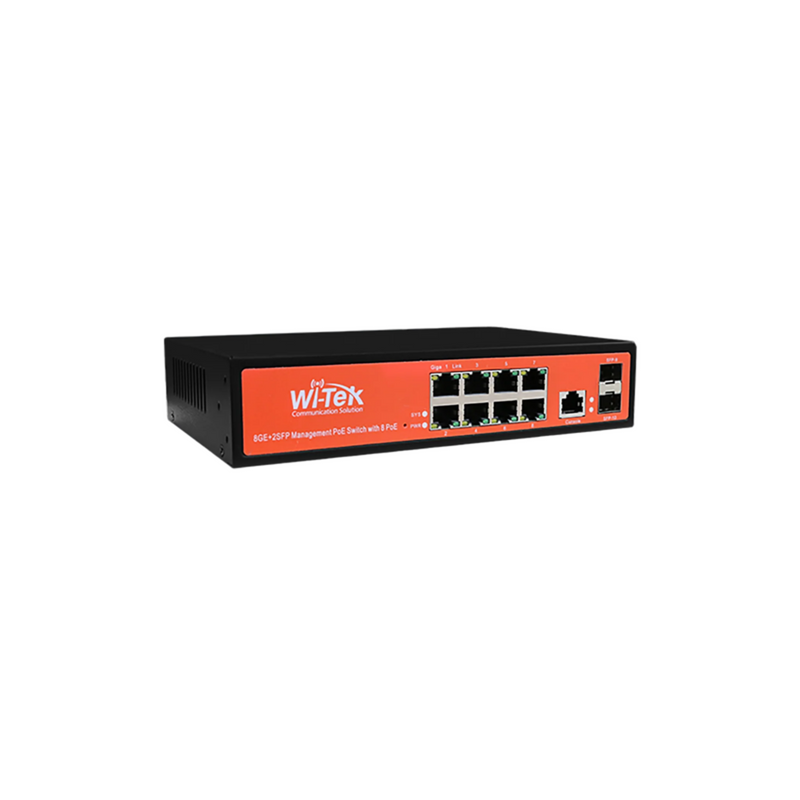 Witek Router Switch Wi-Tek 8 Port 24-48V Gigabit Managed PoE Switch 150W