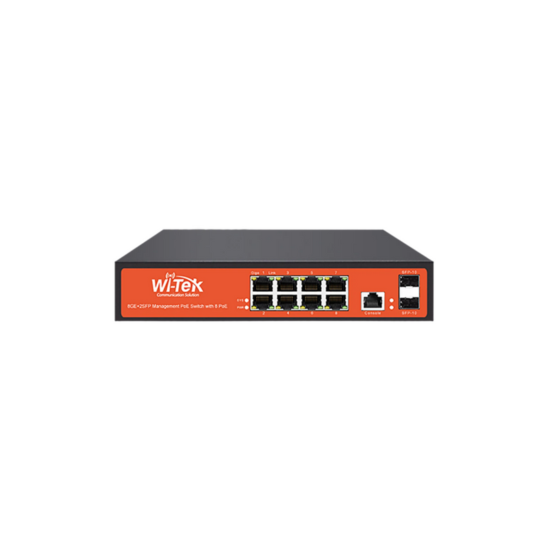 Wi-Tek 8 Port 24-48V Gigabit Managed PoE Switch 150W