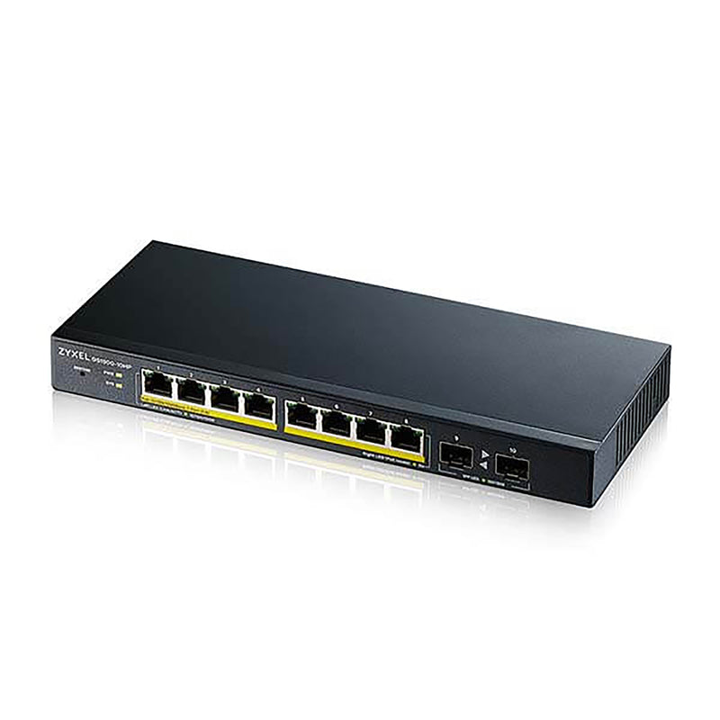 Zyxel GS1900-10HP v2 8-port GbE L2 PoE Smart Switch