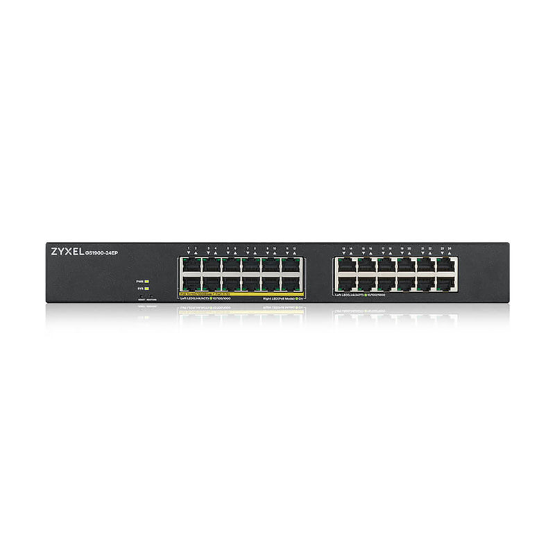 Zyxel GS1900-24EP 24-port GbE L2 12 Port PoE Smart Switch 130 Watt