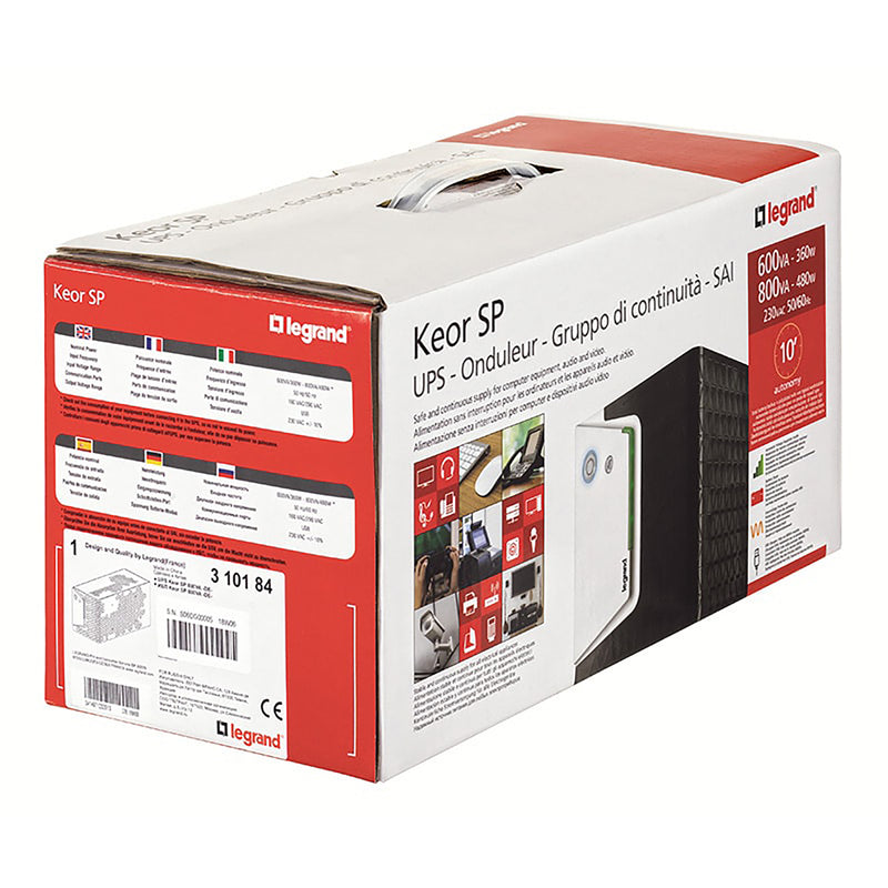 Legrand Keor SP Line Interactive 600-2000 VA Tower UPS - USB Only