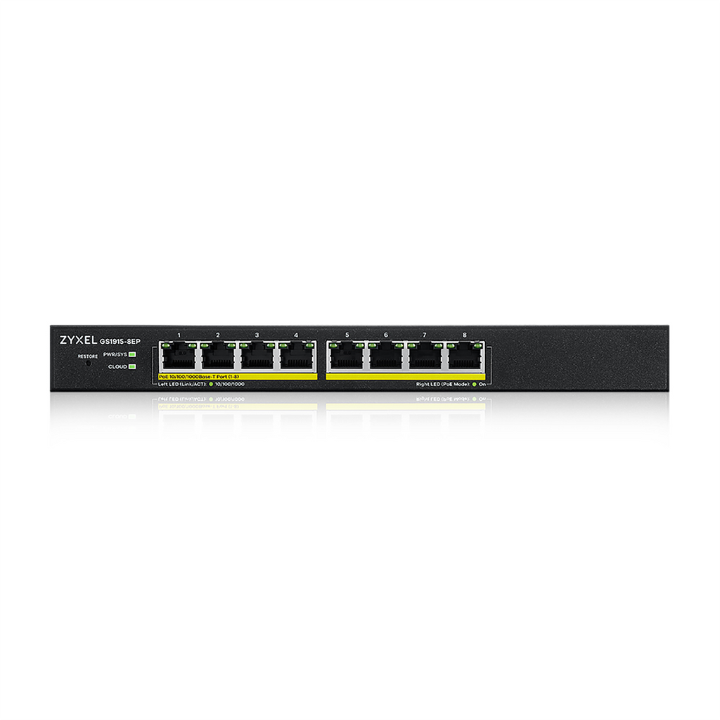 Zyxel GS1915-8EP 8-port GbE Smart Managed Switch