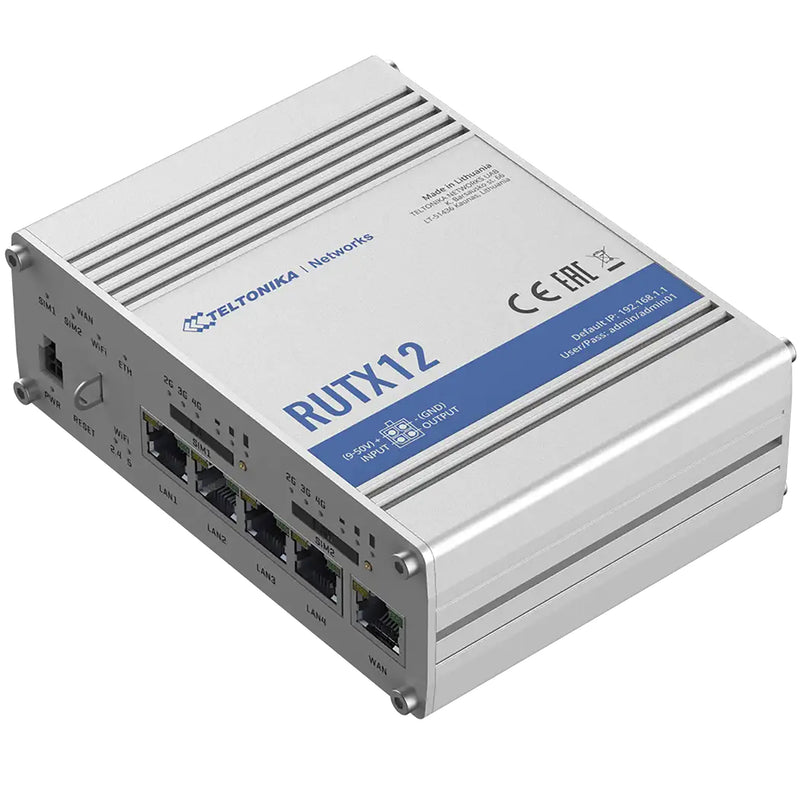 Teltonika RUTX12 LTE Router. With 2 x Quectel EG06-E